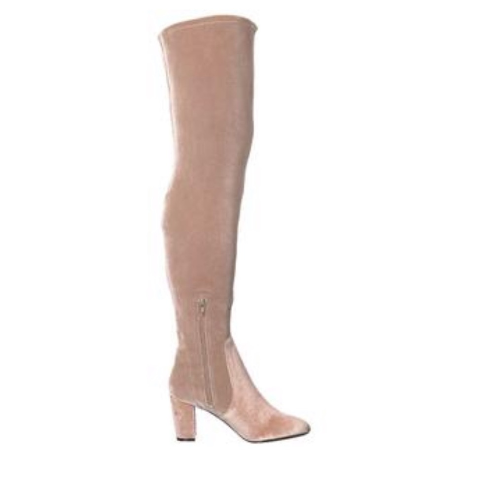 Crushing On You Baby Velvet Over The Knee Boots - Picture 3 of 6